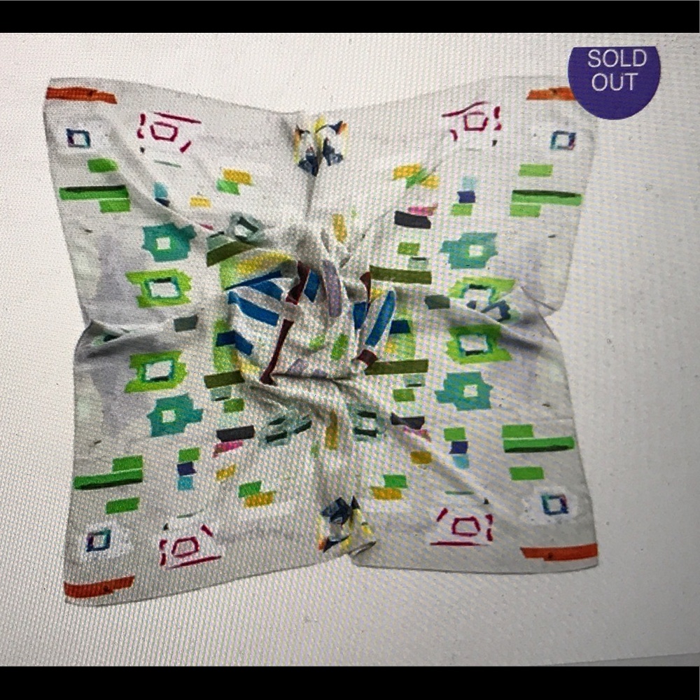 ArtTECA hue silk scarf, color magic tape print